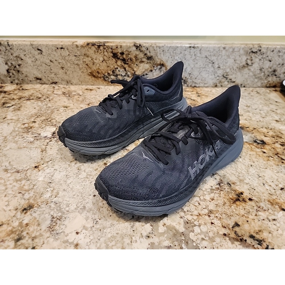Hoka One One Challenger ATR 7 GTX Black Shoe Trail Sneaker Womens Size 9B EUC - Picture 2 of 11